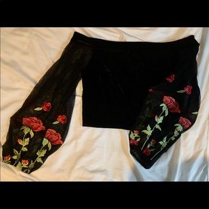 Charlotte Russe Rose crop top